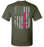 Nurse Flag Unisex T-Shirt with Flag Heart Front