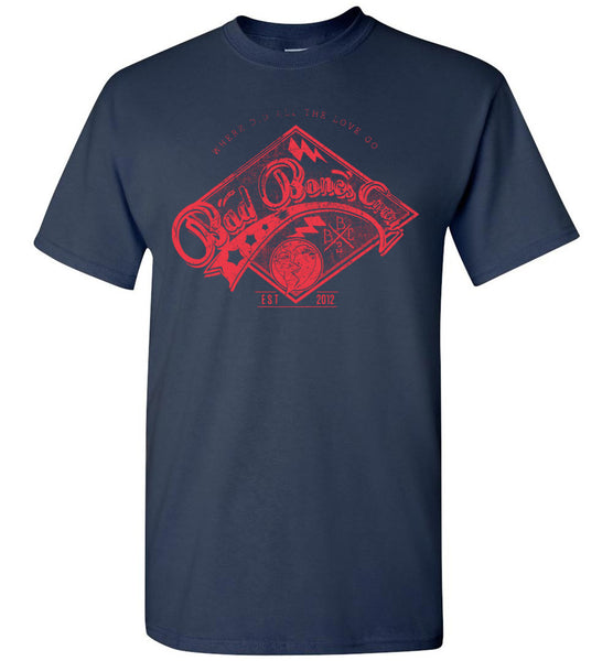 Abandoned Where Did All The Love Go Bad Bones Crew Vintage Shirt