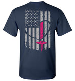 Nurse Flag Unisex T-Shirt with Flag Heart Front