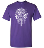 Gasmask Chopper Tshirt - Badass Biker Wearing Gas Mask Just Cruisin' On His Cool Motorcycle T Shirt