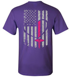 Nurse Flag Unisex T-Shirt with Flag Heart Front