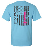 Nurse Flag Unisex T-Shirt - Front and back print (Flag w/ Nurse) (CK1213)