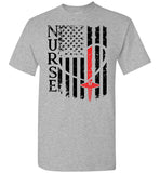 Nurse Flag for Nurse Red Unisex Tee (Front Print Flag W/Nurse Red)