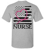 Nurse Flag with Heart Stethoscope Unisex Tee