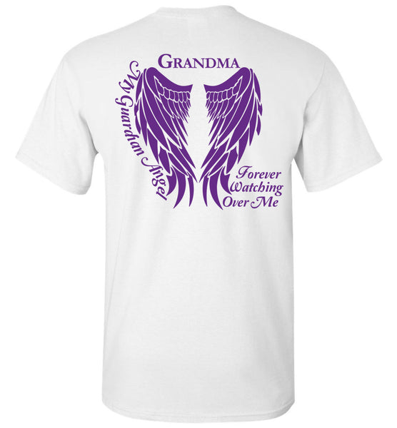 Grandma Guardian Angel T-Shirt Purple Wings