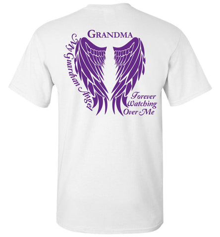 Grandma Guardian Angel T-Shirt Purple Wings