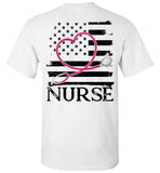 Nurse Flag with Heart Stethoscope Unisex Tee