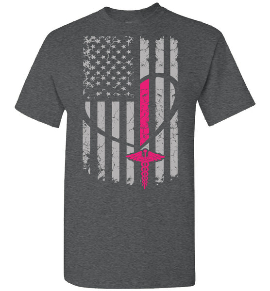 Nurse Flag Dark Heather T-Shirt (CK1296)