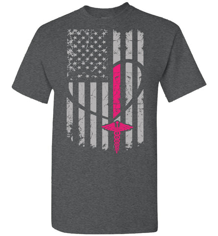 Nurse Flag Dark Heather T-Shirt (CK1296)