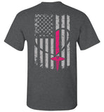Nurse Flag Unisex T-Shirt with Flag Heart Front