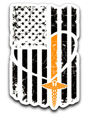Black and Orange Nurse Flag