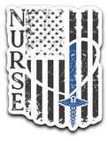 Nurse Flag - Nurse - Blue Decal