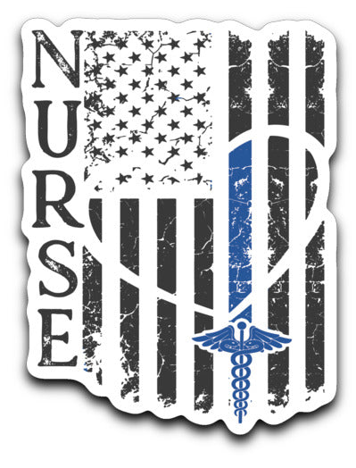 Nurse Flag - Nurse - Blue Decal