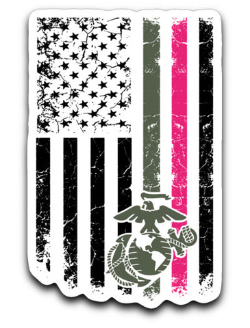 Marine Flag with Nurse Pink Stripe