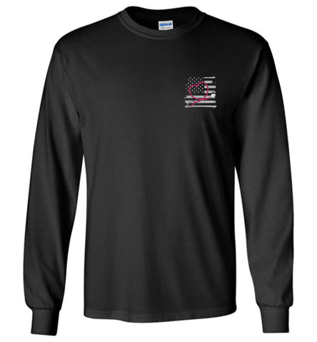 Nurse Flag with Stethoscope Unisex Long Sleeve T-Shirt