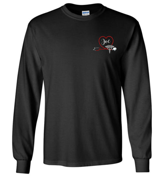 Joe Emergency Nurse Flag Long Sleeve