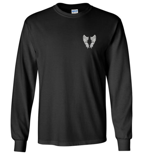 My Dad Is My Guardian Angel Long Sleeve T-Shirt Unisex Front and Back Print