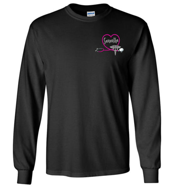 Samantha Emergency Nurse Flag Long Sleeve
