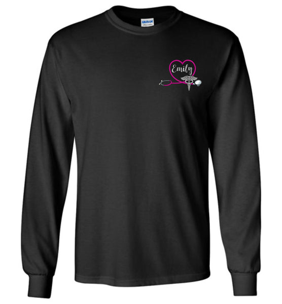 Emily Emergency Nurse Flag Long Sleeve
