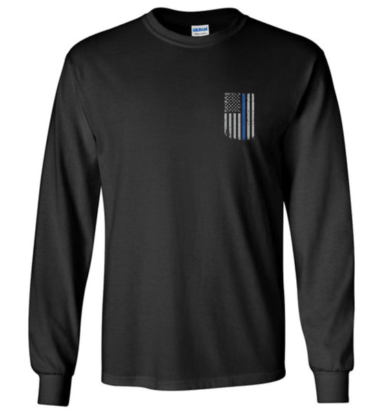 Real Warrior Bleed Blue Unisex Long Sleeve T-Shirt