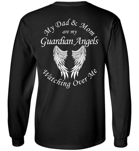 Dad and Mom Guardian Angels Long Sleeve Unisex T-Shirt
