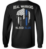 Real Warrior Bleed Blue Unisex Long Sleeve T-Shirt