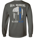 Real Warrior Bleed Blue Unisex Long Sleeve T-Shirt