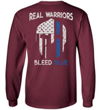 Real Warrior Bleed Blue Unisex Long Sleeve T-Shirt
