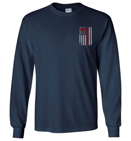Trauma ICU Flag Gildan Long Sleeve T-Shirt