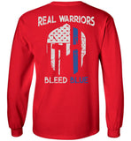 Real Warrior Bleed Blue Unisex Long Sleeve T-Shirt