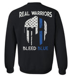 Real Warrior Bleed Blue Unisex Sweatshirt
