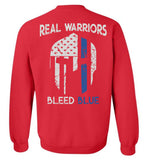 Real Warrior Bleed Blue Unisex Sweatshirt