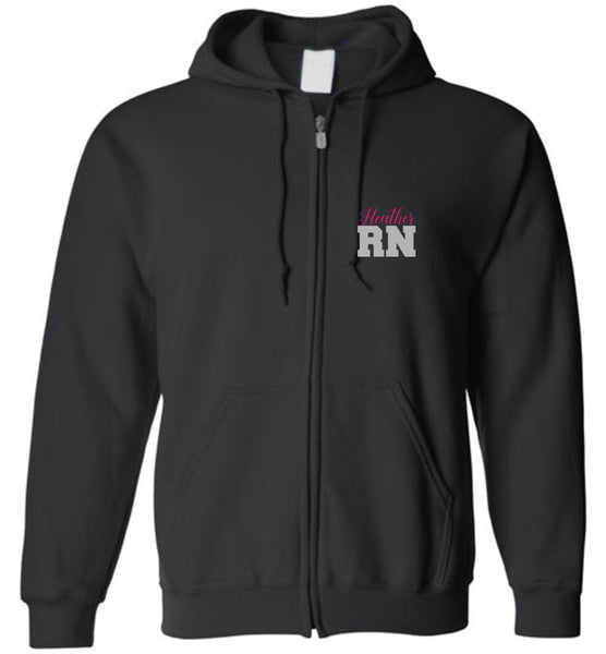 Heather Nurse Flag Zipper Hoodie