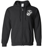 Dad Marine Guardian Angel Zipper Hoodie