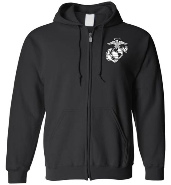 Dad Marine Guardian Angel Zipper Hoodie