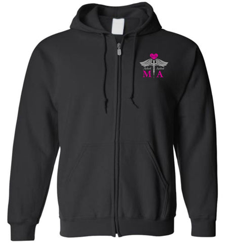 Medical Assistant Flag Zipper Hoodie  (Ck1045)