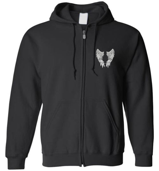Wife Guardian Angel Zipper Hoodie