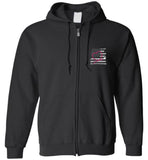 Nurse Flag with Stethoscope Unisex Zipper Hoodie Jacket