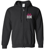 Julie RN Nurse Flag Zipper Hoodie