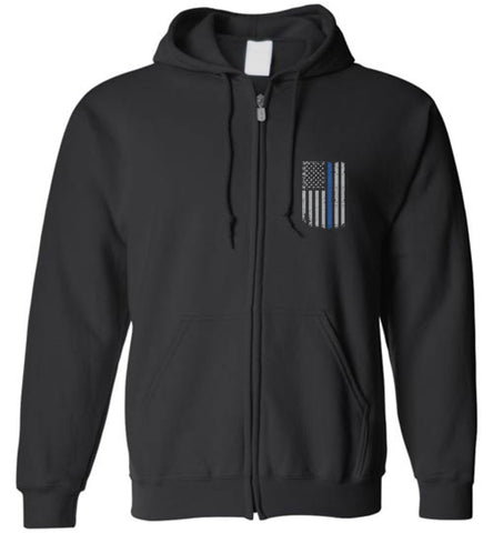 Real Warrior Bleed Blue Unisex Zipper Hoodie