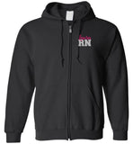 Laura RN Nurse Flag Zipper Hoodie