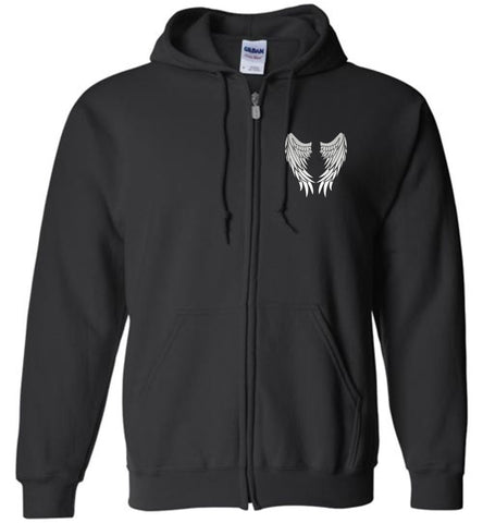 My GrandDaughter Is My Guardian Angel Watching Over Me Zipper Hoodie Jacket