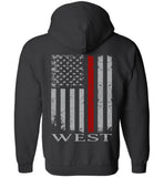 West Firefighter zipper hoodie
