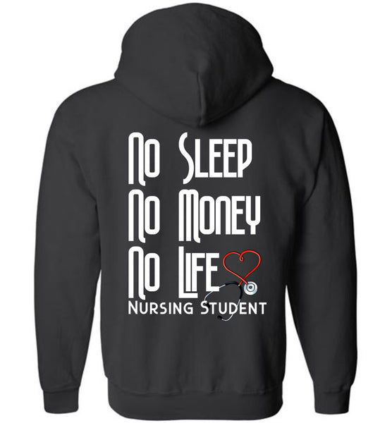 Nursing Student Full Zipper Hoodie Jacket 