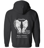 Grandma, Betty J Brown Zipper Hoodie