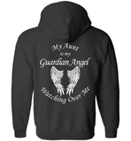 My Aunt is my Guardian Angel Memorial Zipper Hoodie Jacket