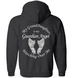 My GrandDaughter Is My Guardian Angel Watching Over Me Zipper Hoodie Jacket