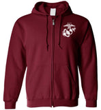 Dad Marine Guardian Angel Zipper Hoodie
