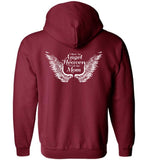 Mom Memorial Zipper Hoodie Jacket - I Have An Angel In Heaven