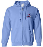 Nurse Flag with Heart Stethoscope Zipper Hoodie